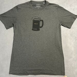 prAna Men's T-Shirt Adult Medium Short Sleeves Stretch Hiking Beer Belly Graphic